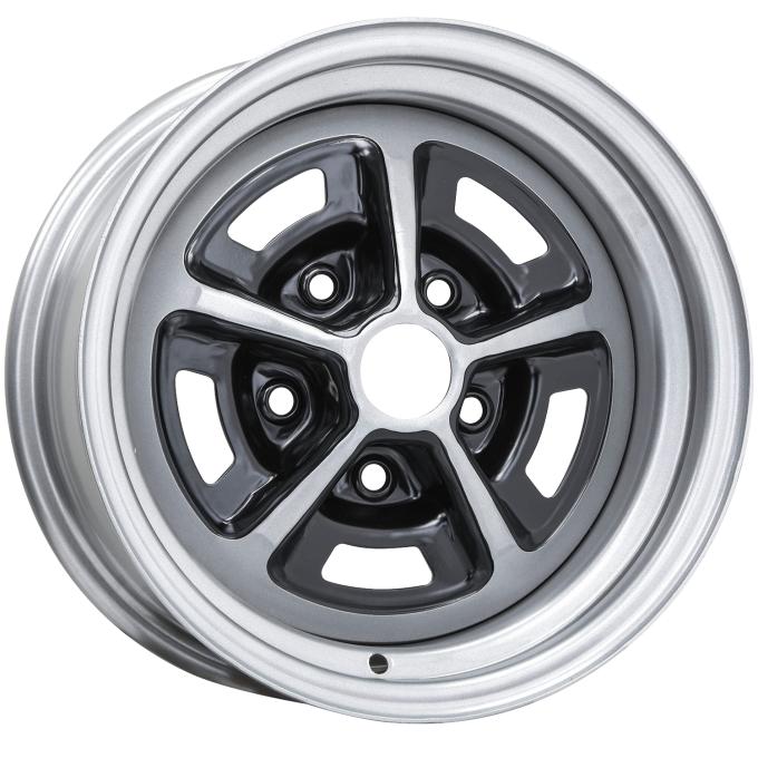 Wheel Vintiques 14x7 SS 396 Silver/Black  5x4.75" bolt  4.375" backspace 50-4734438