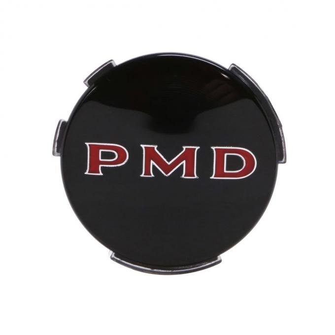 Trim Parts Pontiac Wheel Cover 2-7/16” Diameter W/Black Background "PMD" Emblem, Each 8200