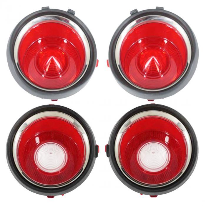 Trim Parts 1970-Early 1971 Chevrolet Camaro Back Up and Tail Light Lens Set  A6711S