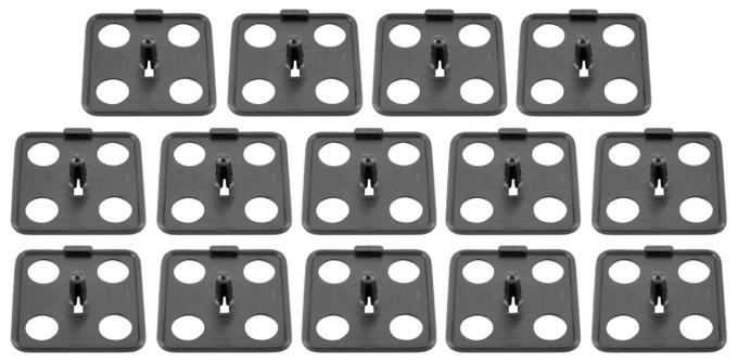 Redline Restomotive® 1964-1973 14 Piece Small Square Plastic Hood Insulation Clip Set