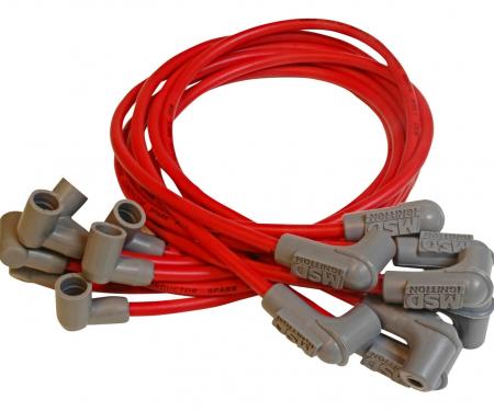 Msd Ignition 31549 Spark Plug Wire Set, Super Conductor, Spiral Core, 8.5  mm, Red, 90 Degree