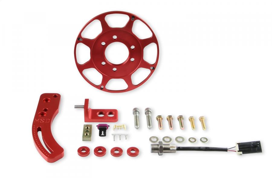 MSD Crank Trigger Wheel Kit, Flying Magnet, Hall-Effect , BBC, 8 In ...