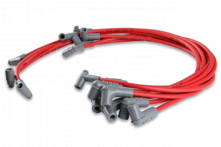 MSD Spark Plug Wire Set 31359; Super Conductor 8.5mm Red Spiral
