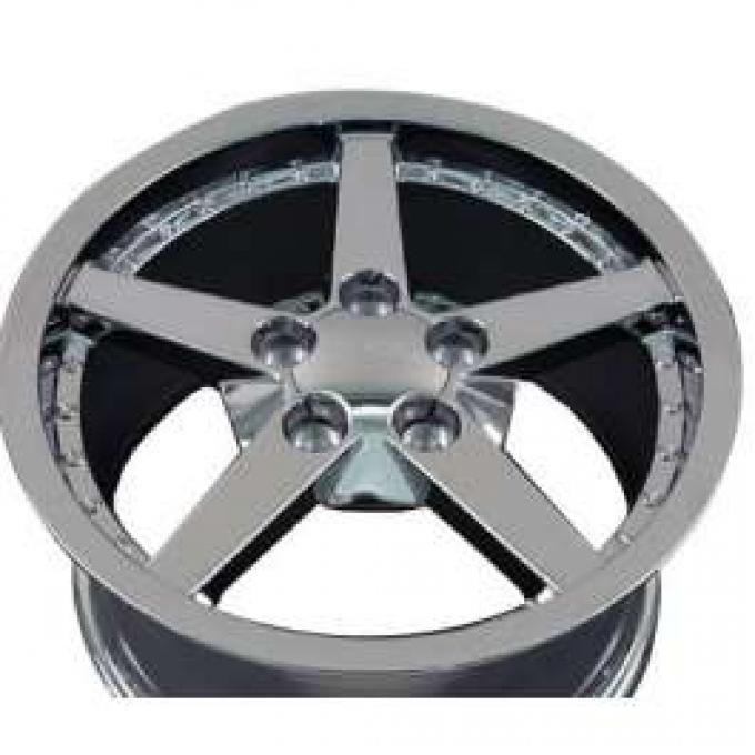 Camaro 18 X 8.5 C6 Style Deep Dish With Rivets Reproduction Wheel, Chrome, 1993-2002