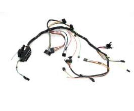 Camaro Underdash Wiring Harness, For Cars With Column Shift, Automatic Transmission & Warning Lights, 1972