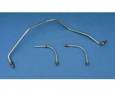 Camaro Carburetor Fuel Line Set, Holley 4-Barrel Carburetor, Stainless Steel, Z28, 1969-1972