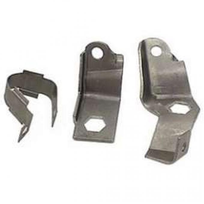 Camaro Subframe Disc Brake Line Mounting Bracket Set, 1969