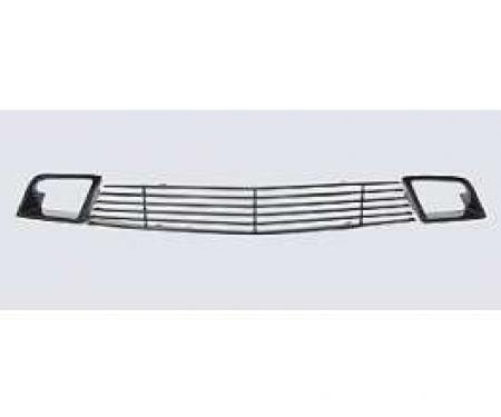 Camaro Billet Grille, Black Powder Coated Aluminum, V6, Lower Valance, With Ducts 2010-2011