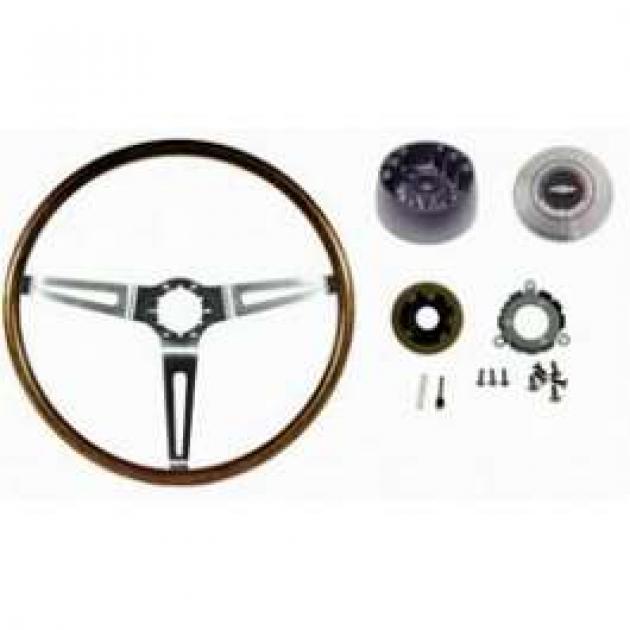 Camaro Deluxe Wood Steering Wheel Kit, Walnut, 1967-1968 | Camaro Depot