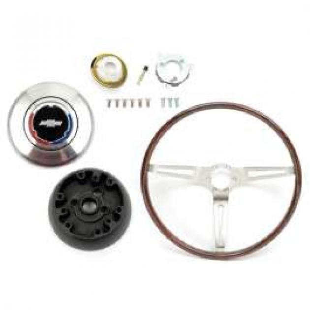 Camaro Deluxe Wood Steering Wheel Kit, Rosewood, For Cars With Tilt  Steering Column, 1969 | Camaro Depot