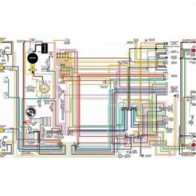 Camaro Color Laminated Wiring Diagram, 1969