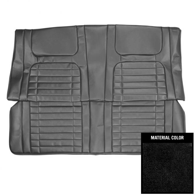 PUI Interiors 1968 Chevrolet Camaro Hardtop Deluxe Black Rear Bench Seat Cover 68DS10C