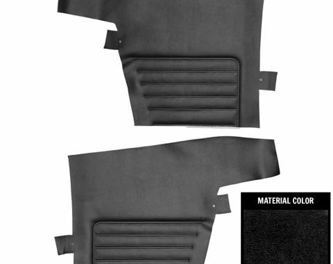 PUI Interiors 1968 Chevrolet Camaro Standard Convertible Black Rear Door Panels D210V