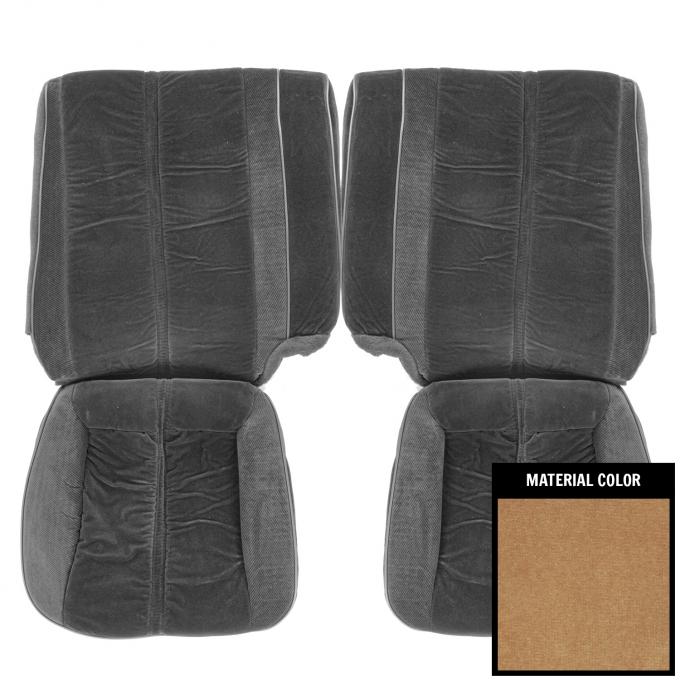 PUI Interiors 1984-86 Camaro Berlinetta/Custom Hardtop Camel Cloth Rear Split Bench Seat Cover 84DSC36CS