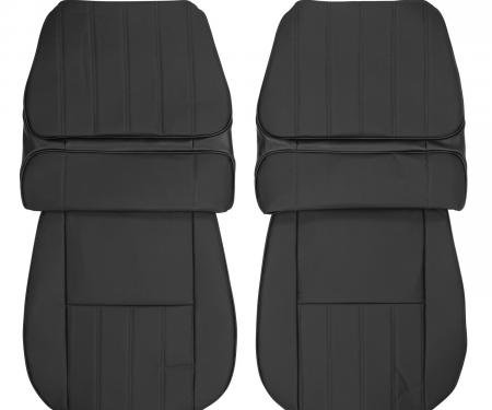 PUI Interiors 1970 Chevrolet Camaro Deluxe Black Front Bucket Seat Covers 70DS10US