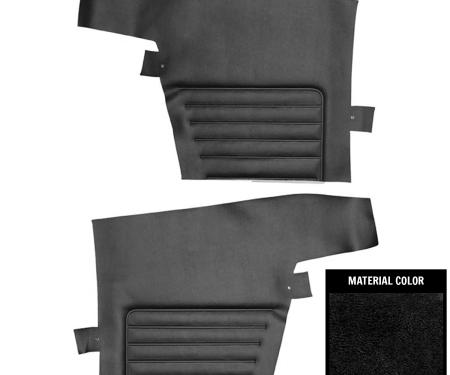 PUI Interiors 1968 Chevrolet Camaro Standard Convertible Black Rear Door Panels D210V