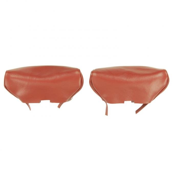 PUI Interiors 1970 Camaro/Firebird Red Bucket Seat Head Rest Covers 70FH30U