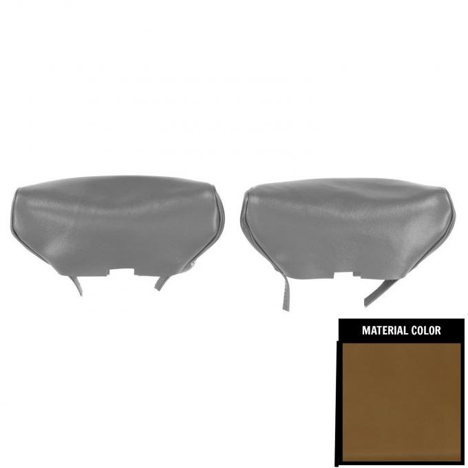 PUI Interiors 1970 Camaro/Firebird Saddle Bucket Seat Head Rest Covers 70FH36U