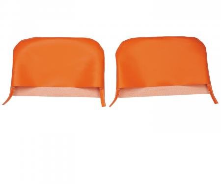 PUI Interiors 1969 Chevrolet Camaro Orange Bucket Seat Head Rest Covers 69FH26U