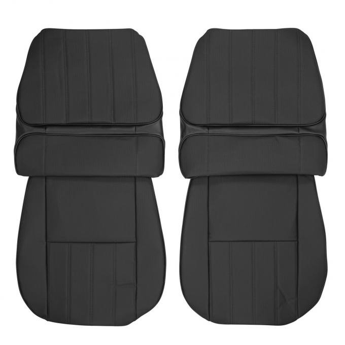 PUI Interiors 1970 Chevrolet Camaro Deluxe Black Front Bucket Seat Covers 70DS10US