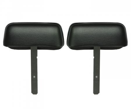 PUI Interiors 1969 Camaro/Firebird Pre-Assembled Straight Bar Black Headrests 69FH10U-PS