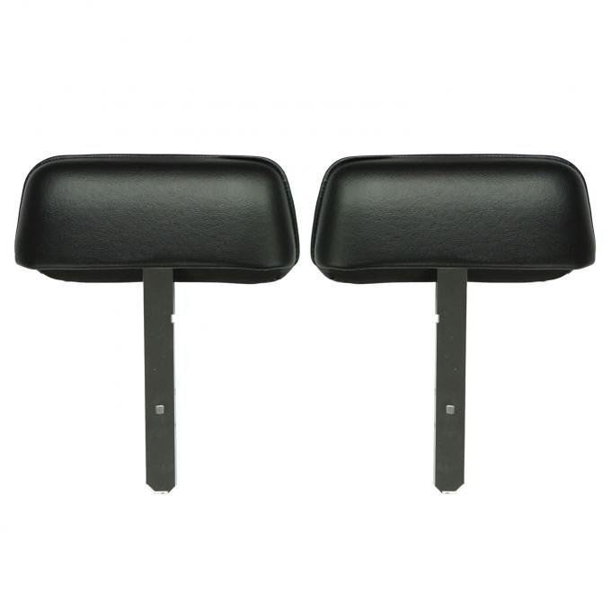 PUI Interiors 1969 Camaro/Firebird Pre-Assembled Straight Bar Black Headrests 69FH10U-PS