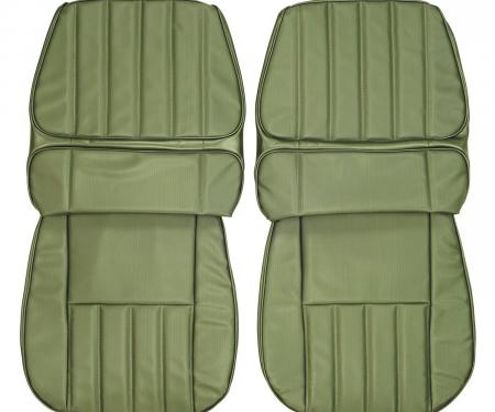 PUI Interiors 1970 Chevrolet Camaro Deluxe Dark Metallic Green Front Bucket Seat Covers 70DS24US