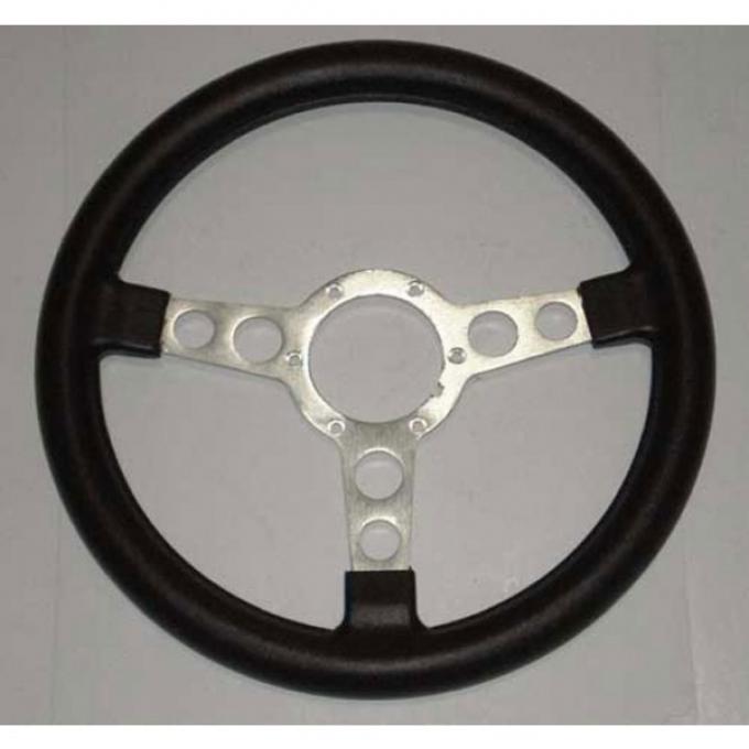 Firebird Trans Am Formula Steering Wheel, Black With Silver Spokes, 1969-1981