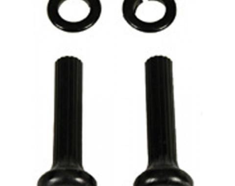 Firebird Dash Vent Black Pull Knob & Black Ferrule Set, 1968