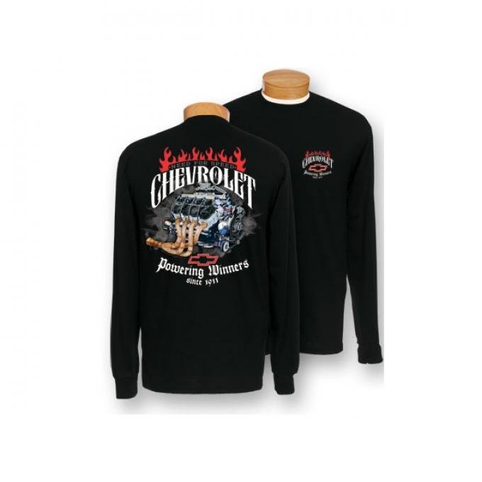 Chevy Long Sleeve T-Shirt, Powering Winners