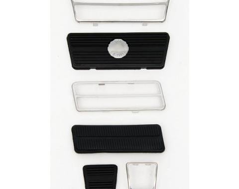 Camaro Pedal Pad Kit, Gas, Brake & Parking Brake, For Cars With Disc Brakes, 1972-1981