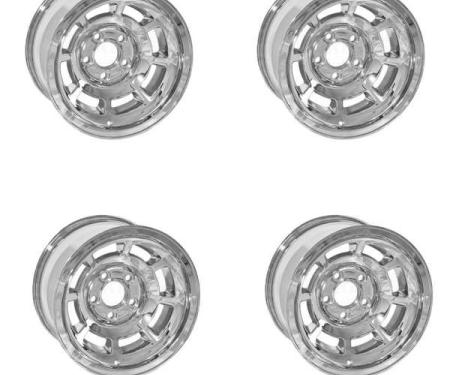 Corvette-Style Chrome Reproduction Aluminum Wheel Set, 1967-2002