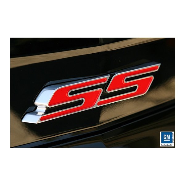 Camaro Trunk Emblem, SS, Polished, Red, 2010-2013