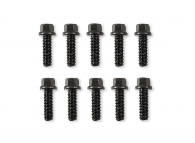 Mr. Gasket Header Bolts, M8-1.25 25mm Hex Head, Black Oxide 918G