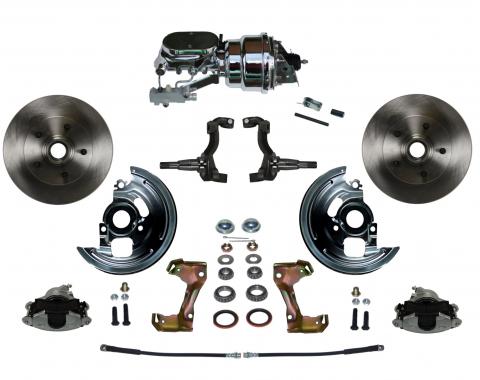 Leed Brakes Power Front Kit with Plain Rotors and Zinc Plated Calipers FC1002-L6B4