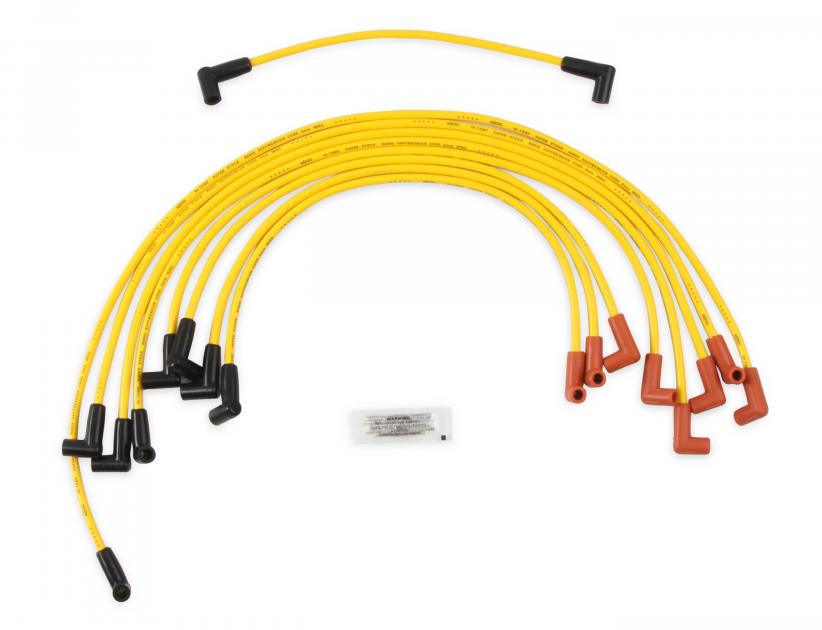 Accel Spark Plug Wire Set, 8mm, Yellow with HEI Stock Style Boots 4048