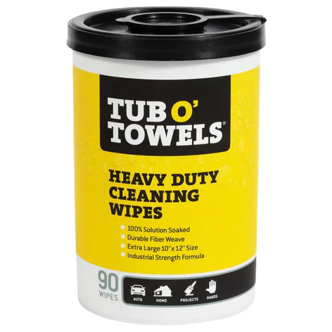 Tub O' Towels Heavy Duty Cleaning Wipes, 90-Count