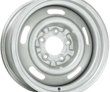 Wheel Vintiques 14x6 Camaro Style Rallye Silver  5x4.75" bolt  4" backspace 34-463404