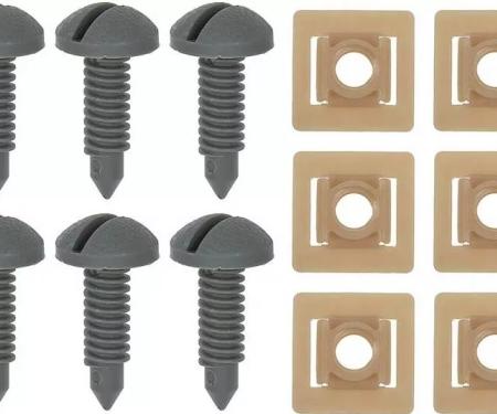 Redline Restomotive® 1982-1992 Camaro / Firebird Rear Hatch Panel Trim Screw and Nut Set, Gray