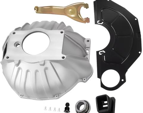 OER 1964-83 Chevrolet, Bell Housing, Clutch Fork, and Release Bearing Kit, High Performance, 11", Aluminum, Standard Duty 14053K