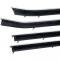 1967 Camaro, Firebird Coupe, Front Door & Rear Quarter Window Felt Set, Inner & Outer, Convertible, Replacement Style, 8 Piece Set CA143R