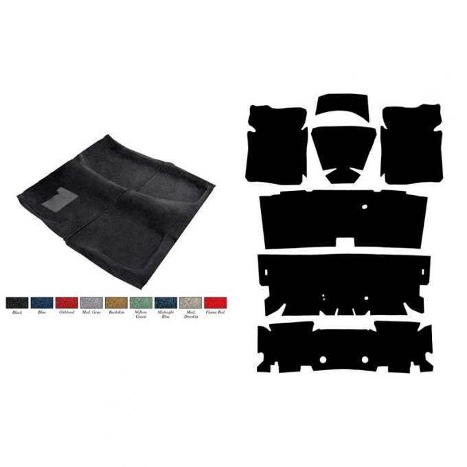 OER 1976-81 F-Body Cutpile Carpet/Underlay Kit W/O Console Black *R2801