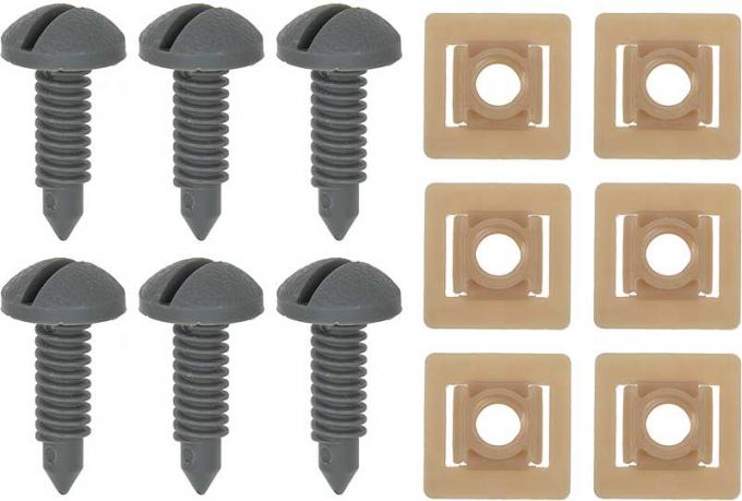 OER 1982-92 Camaro/Firebird, Rear Hatch Screw And Nut Set, Gray F2603