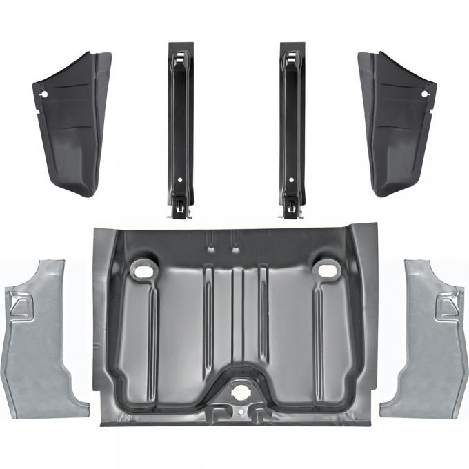 OER 1967-68 Camaro / Firebird Deluxe Trunk Sheet Metal Floor Pan Kit with Reinforcements *R8501