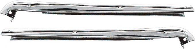 OER 1967 Camaro, Firebird, Convertible Windshield Header Molding, with Chrome Finish, RH and LH, Pair K848