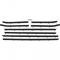 1967 Camaro, Firebird Coupe, Front Door & Rear Quarter Window Felt Set, Inner & Outer, Convertible, Replacement Style, 8 Piece Set CA143R