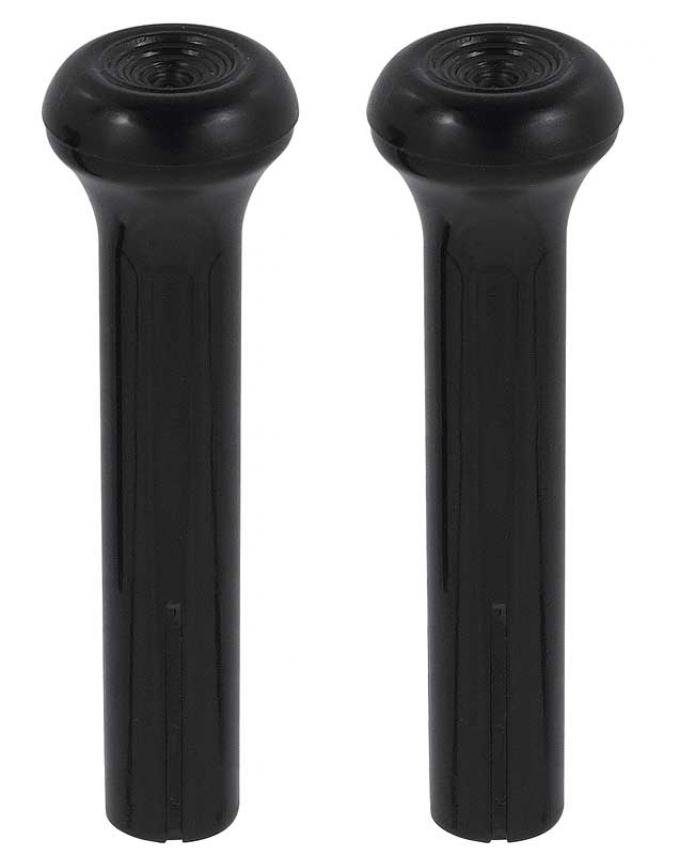 OER 1970-86 GM, Door Lock Knobs, Standard Interior, Black, Smooth Design (not ribbed), Pair CLK801