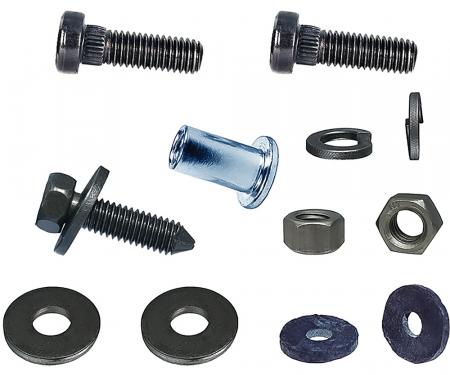 OER 1967 Camaro, Traction Bar Installation Hardware Kit, Radius Rod, Rear Axle Housing, to Floor, 12-Piece Set 154982