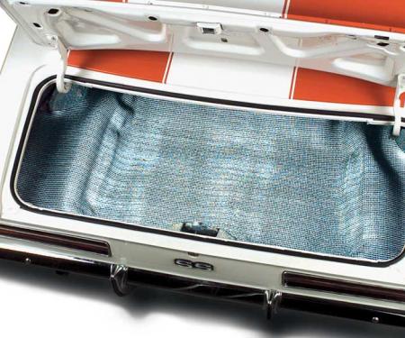 OER 1969 Camaro / Firebird Black / Aqua Houndstooth PVC Molded Trunk Mat 40709293