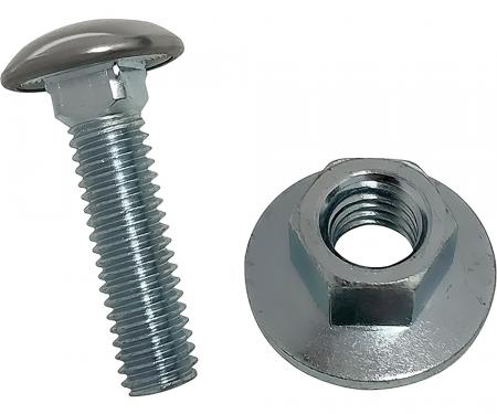 OER Bumper Bolt with Hex Nut, Stainless Steel Capped Head , 3/8-16 X 1-1/2, Zinc Plated 3822